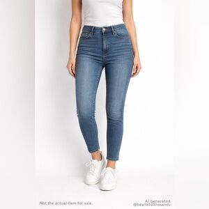 ICHI Blue Stretch Skinny Ankle Jeans Size 28 XS S